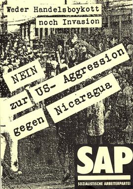 Affiche contre intervention américaine au Nicaragua - SAP