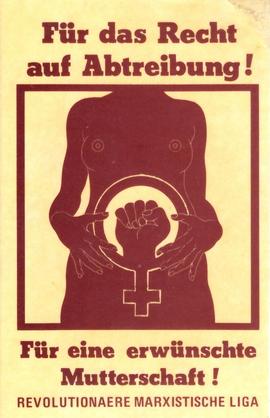 Affiche pour le droit à l'avortement - RML