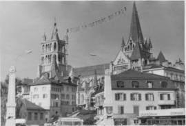 Lausanne: Banderole FNL Cathédrale