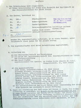 Urteil betr. Besetzung des spanischen Konsulats, Stampfenbachstrasse, Zürich (Seite 3) , 1975