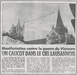 Lausanne: Banderole FNL - cathédrale 6 novembre 1971