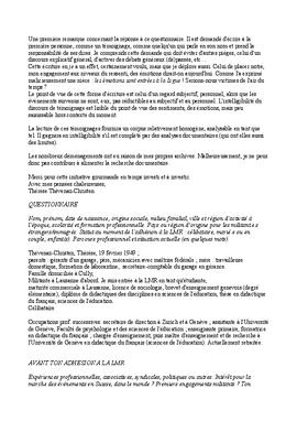 Thévenaz-Christen Thérèse, témoignage