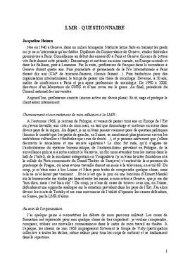 Heinen Jacqueline, témoignage